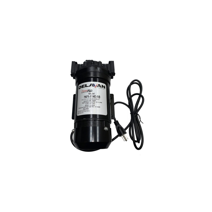 Delavan 7971-114E-SB FB3 115/120V AC Diaphragm Pump, 7.0 GPM, 60 PSI, Bypass, 3/4" Quick Attach Ports