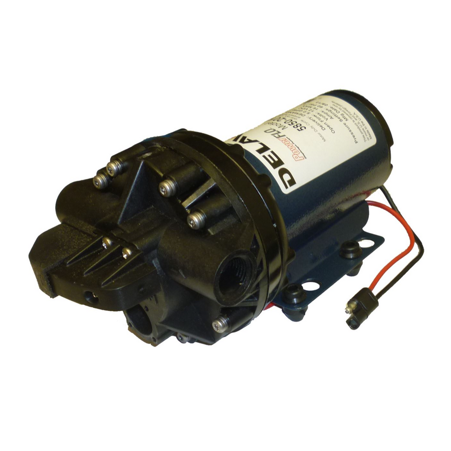 Delavan 5850-201C-SB PowerFLO 12V Diaphragm Pump, 5.0 GPM, 45 PSI, Demand Switch, 1/2" FNPT Ports