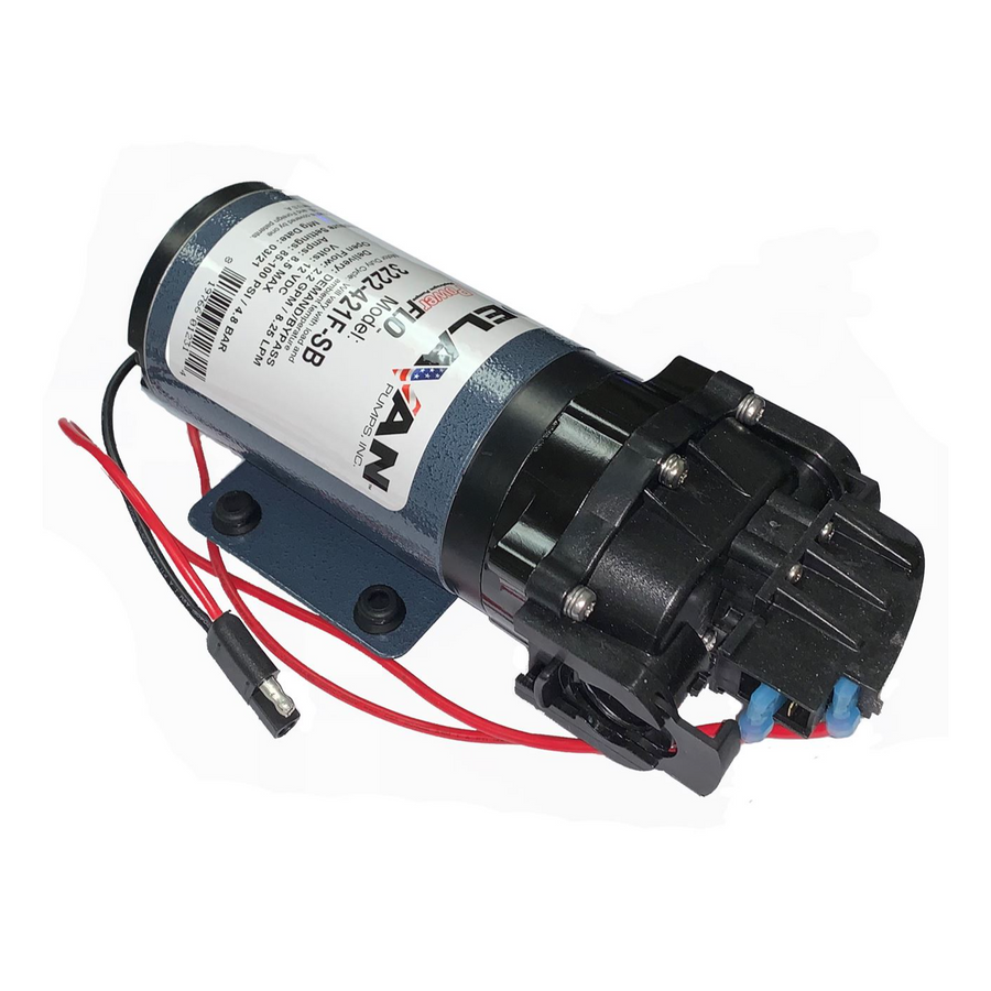 Delavan SmartFLO 3222-421F-SB 12V Diaphragm Pump, 2.2 GPM, 85-100 PSI, Demand-Bypass, 3/4" Quick Attach