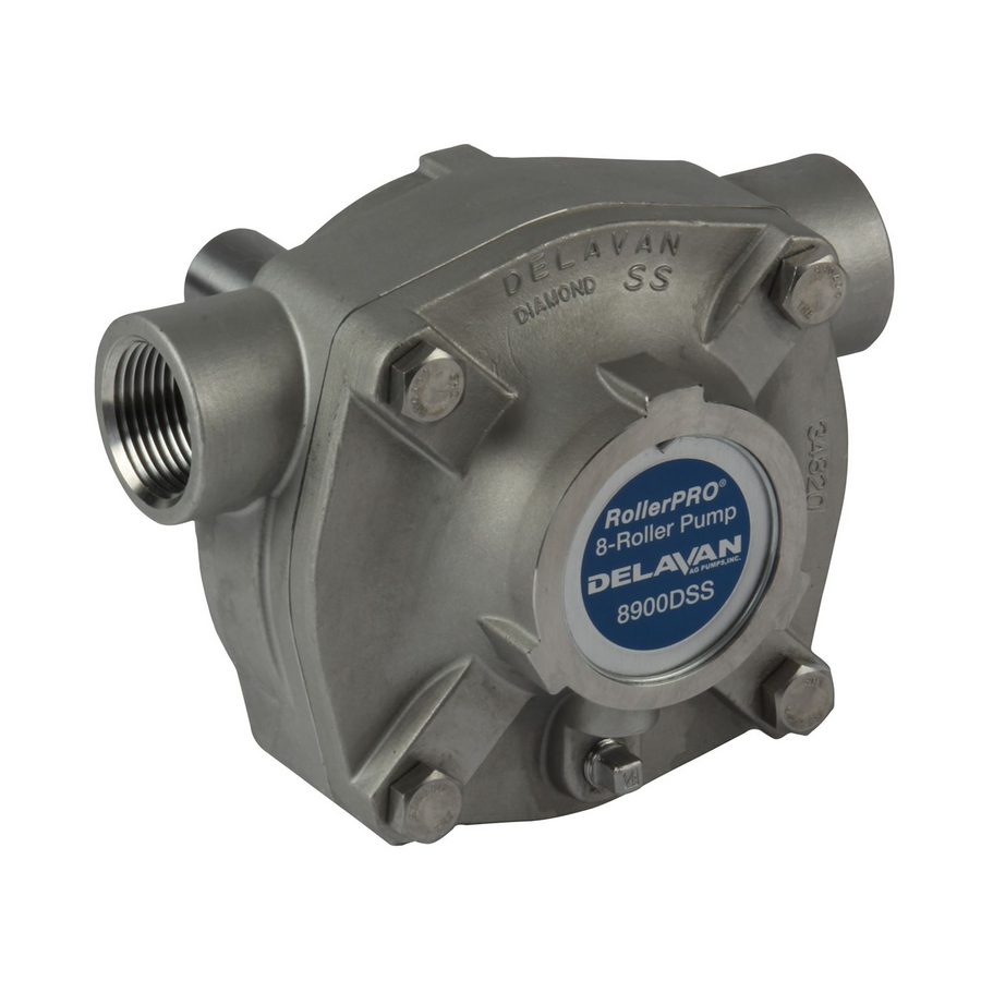 Delavan RollerPRO 8900DSS Stainless Diamond Series 8-Roller Pump, 24.0 GPM, 150 PSI, 1" NPT, CCW